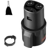 VEVOR J1772 to Tesla Charger Adapter, 80 Amp 240V AC, SAE J1772 EV Charging Adapter to Tesla Plug, with Storage Bag Anti-Drop Lock IP65 Material, Comp