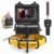 VEVOR Sewer Camera with 512Hz Locator, 164 ft/50 m, 9″ Pipeline Inspection Camera with DVR Function, IP68 Camera with 12 Adjustable LEDs, A 16 GB SD C