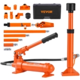 VEVOR 4 Ton Porta Power Kit, Portable Hydraulic Jack with 3.9 ft/1.2 m Oil Hose, Auto Body Frame Repair Kit with Storage Case for Car Repair, Truck, F