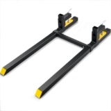 VEVOR Pallet Forks, 2000 lbs Tractor Bucket Forks, 60″ Total Length Clamp on Pallet Forks with Adjustable Stabilizer bar, Heavy Duty Pallet Forks for
