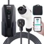 VEVOR Level 2 Portable EV Charger, 32 Amp 240V, Electric Vehicle Charger with 28 ft Charging Cable NEMA 14-50P Plug, 16/20/24/32A Adjustable Current P