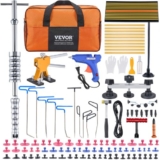 VEVOR Paintless Dent Removal Rods, 89 PCS Paintless Dent Repair Tools, Golden Lifter Puller Car Dent Repair Kit, Glue Puller Tabs Dent Puller Kit for