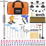 VEVOR Paintless Dent Removal Rods, 89 PCS Paintless Dent Repair Tools, Golden Lifter Puller Car Dent Repair Kit, Glue Puller Tabs Dent Puller Kit for