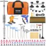 VEVOR Paintless Dent Removal Rods, 89 PCS Paintless Dent Repair Tools, Golden Lifter Puller Car Dent Repair Kit, Glue Puller Tabs Dent Puller Kit for