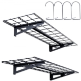 VEVOR Garage Storage Shelving, 2 Pack, 4 x 1 ft Heavy Duty Garage Shelves Wall Mounted, 400 lbs Load Capacity(Total) Garage Storage Rack Floating Shel