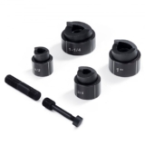 VEVOR Hydraulic Knockout Punch Kit, 4 Pieces 1/2″, 3/4″, 1″, 1-1/4″ Conduit Hole Cutter Set, Metal Sheet Driver Tools, KO Tool Kits For Aluminum, Bras