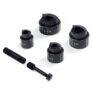 VEVOR Hydraulic Knockout Punch Kit, 4 Pieces 1/2″, 3/4″, 1″, 1-1/4″ Conduit Hole Cutter Set, Metal Sheet Driver Tools, KO Tool Kits For Aluminum, Bras