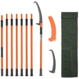 VEVOR Manual Pole Saw, 7.3-27 ft Extendable Tree Pruner, Sharp Steel Blade High Branches Trimming, Manual Branch Trimmer with Lightweight 8 Fiberglass