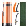 VEVOR Manual Pole Saw, 7.3-27 ft Extendable Tree Pruner, Sharp Steel Blade High Branches Trimming, Manual Branch Trimmer with Lightweight 8 Fiberglass