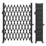 VEVOR Single Folding Security Gate, 7.25 ft H x 7.8 ft W Folding Door Gate, Steel Accordion Security Gate, Flexible Expanding Security Gate, 360° Roll