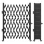 VEVOR Single Folding Security Gate, 7.25 ft H x 7.8 ft W Folding Door Gate, Steel Accordion Security Gate, Flexible Expanding Security Gate, 360° Roll