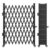 VEVOR Single Folding Security Gate, 7.25 ft H x 7.8 ft W Folding Door Gate, Steel Accordion Security Gate, Flexible Expanding Security Gate, 360° Roll