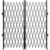 VEVOR Double Folding Security Gate, 5′ H x 10′ W Folding Door Gate, Steel Accordion Security Gate, Flexible Expanding Security Gate, 360° Rolling Ba