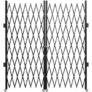 VEVOR Double Folding Security Gate, 5′ H x 10′ W Folding Door Gate, Steel Accordion Security Gate, Flexible Expanding Security Gate, 360° Rolling Ba