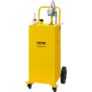 VEVOR 30 Gallon Fuel Caddy, Gas Storage Tank & 4 Wheels, with Manuel Transfer Pump, Gasoline Diesel Fuel Container for Cars, Lawn Mowers, ATVs, Boats,