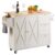 VEVOR Kitchen Island Cart with Solid Wood Top, 45.3″ Width Mobile Carts with Storage Cabinet, Rolling Kitchen Table with Spice Rack, Towel Rack, Drop