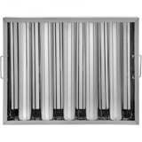 VEVOR Pack of 6 Hood Filters 19.5W x 15.5H Inch, 430 Stainless Steel 5 Grooves Commercial Hood Filters, Range Hood Filter for Grease Rated Commercial