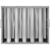 VEVOR Pack of 6 Hood Filters 19.5W x 15.5H Inch, 430 Stainless Steel 5 Grooves Commercial Hood Filters, Range Hood Filter for Grease Rated Commercial