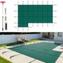 VEVOR Inground Pool Safety Cover, 18 ft x 34 ft Rectangular Winter Pool Cover with Left Step,  Triple Stitched, High Strength Mesh PP Material, Good R