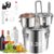 VEVOR Alcohol Still, 13.2Gal / 50L Stainless Steel Water Alcohol Distiller Copper Tube Home Brewing Kit Build-in Thermometer for DIY Whisky Wine Brand