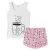 VENTELAN Women Pajamas Cute Tank and Shorts Set Soft PJS Sleepwear Loungewear Small White