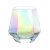 Wine Glass, Stemless Wine Glass for Red and White Wine, Iridescent Diamond Shaped Glassware for Whiskey, Cocktail, Gift for Anniversary, Wedding, Hous