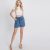 Women’s Breezy High-Waisted Shorts – XL (14) / Blue