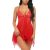 Women’s Lace Babydoll Lingerie Sleepwear – Red / Medium