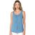 Women’s Pleated Front Scoop Neck Shell Tank – DENIM / XXL