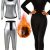 Women’s Sauna Sweat Suit Set, Heat-trapping Workout Outfit, Long Sleeve Shirt & Leggings, High Waist Fitness Yoga Gear, Enhanced Sweating Slimming Sports Apparel Fall & Winter