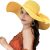 Women’s Wide Brim hat Sun Protection Straw Hat Floppy Foldable roll up hat Summer UV Protection Beach Hats UPF 50+… Medium Yellow