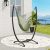 YITAHOME Polyester Rope Hanging Hammock Chair with Stand, Patio Swing for Indoor and Outdoor Use
