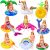 ZITA ELEMENT 9 Pcs 11.5 Inch Girl Doll Accessories Floaties Swimming Pool Floaties Party Ring Inflatable Pool Drink Holder for 11.5″ Girl Dolls Pool F